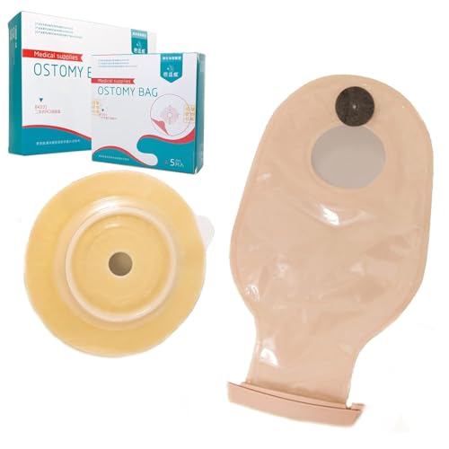 MTTXY 10 Sacchetti/Scatola Sacche per Stomia, Sacca per Stomia in Due Pezzi Forniture per Stomia con Telaio, 20mm-45mm Tagliati su Misura con Chiusura a Morsetto per La Cura