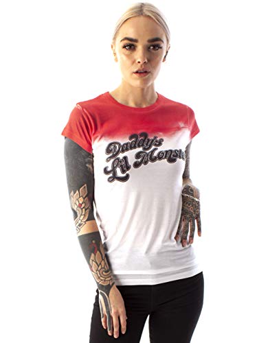 Suicide Squad Daddy's Lil Monster T-Shirt Blanc pour Femmes