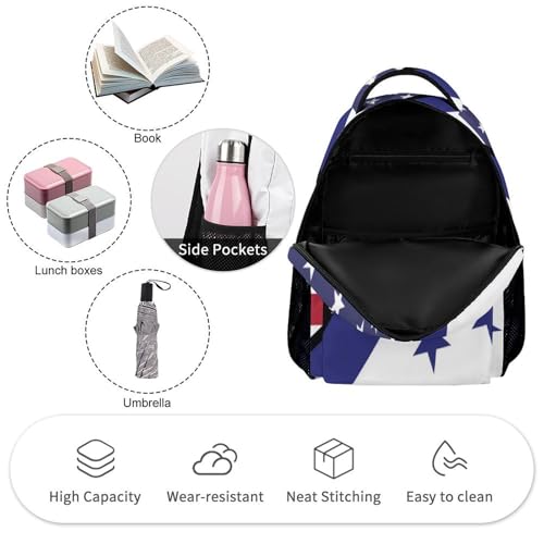 U.S. And Honduras Flag Cute Backpack Travel Bag Small Back Packs Funny Print Mini Daypack3