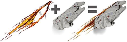 3D Light FX 50034 Star Wars Millennium Falcon 3D Deco Light, Plastic, White/Grey/Cream