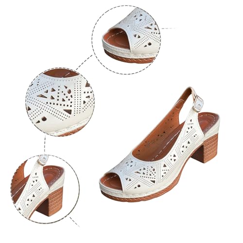 Baskets d'été confortable à semelle plate et bout ouvert ergonomique - 4