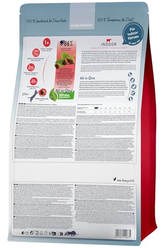 Happy Cat 70592 - Indoor Adult Voralpen Rind - Katzen-Trockenfutter für ausgewachsene Katzen und Kater - 1,3 kg Inhalt