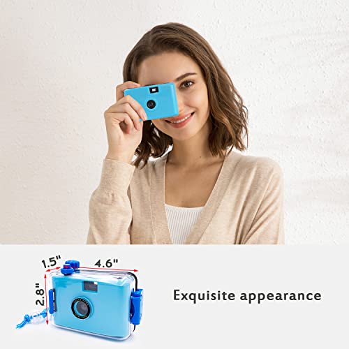 35Mm Reloadable Waterproof Film Camera For Snorkeling, Manual Exposure, Without Film (Blue) #TOP1
