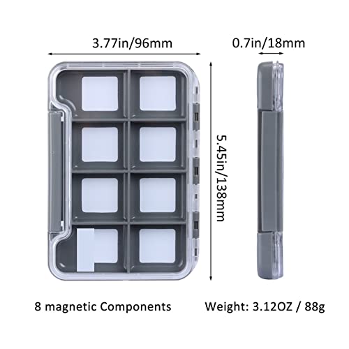 SFYAL1U wasserdichte Magnetische Angelhaken Box Leichte Gewicht 8 Fächer Fliegenfischen Lure Box 100% wangYUEQ – Bild 3