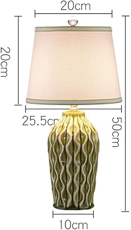 FAZRPIP Ceramics Table Lamp Bedroom Bedside Lamp in 5 Colors Large Table Lamps for Living Room Study Dining Room Hotel 360° Lighting Desk Lamp photo 3