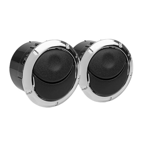 Grille de ventilation pour Dacia Duster Logan Sandero MK1 MK2 - Lot de 2 aérateurs AC noir argent