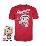 Funko- Set Figura Pop & tee DC Comics Superman Exclusive Flocked Muñecos acción, Multicolor (137192)...