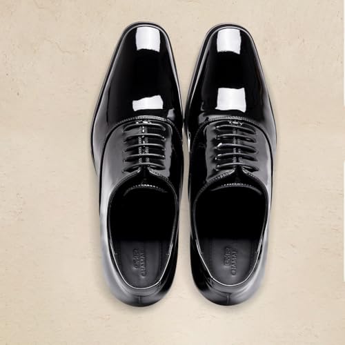 Image of CHAMARIPA Elevator Shoes for Men | Invisible Height Increase Plain Toe Oxford Dress Shoes | Built-in System Adds 2.76 Inches /7cm | Formal Business Shoes | US 7-12