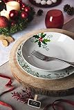 Excelsa Christmas Holly serwis talerzowy, 18-częściowy, porcelana