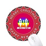 そしてもし私が何か 円形滑りゴムのクリスマスマウスパッド