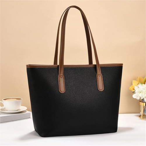 Women's Large Capacity Solid Colour Commuter Handbag4