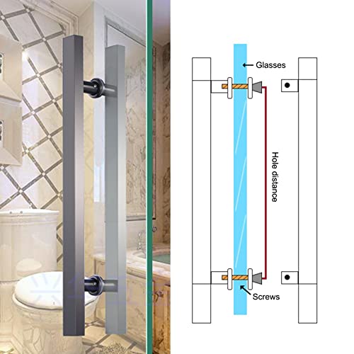 Poignée de porte en verre dorée 60 cm au design carré luxe pour intérieur moderne
