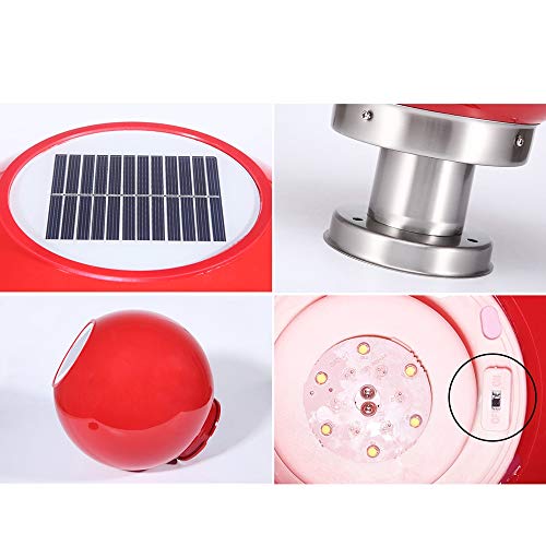 ZZYJYALG Zuivere Kleur Moderne Eenvoudige Solar Outdoor Waterdichte Glas Bal Postlichten Europese Roestvrijstalen… - Image 7