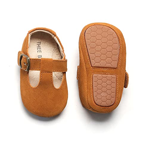 Image of THEE BRON Infant Toddler Baby Soft Sole Leather Shoes for Girls Boys Walking Sneakers