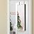 Giantex Jewelry Armoire Wall Door Mounted, Lockable Jewelry Cabinet with Full Screen Display View Larger Wider Mirror 16’’, Large Capacity Jewelry Organizer Jewelry Box with Full Length Mirror (Black)