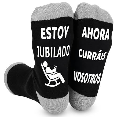 Leikedun Regalos Jubilacion Hombre Mujer, Calcetines Divertidos Jubilado, Regalo Original de Jubilación, Despedida o Cumpleaños para Papá, Abuelo o Compañero de Trabajo