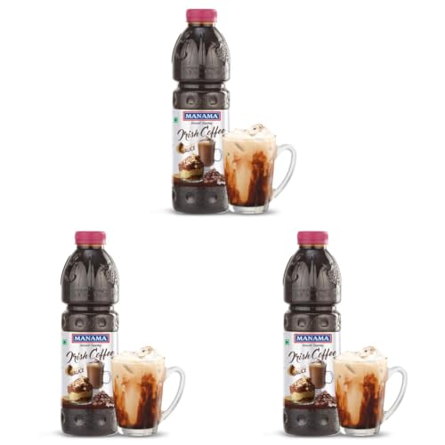 Image of Manama Irish Coffee Syrup, 1 Litre (Pack of 3)