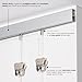 STAS Cliprail Pro Picture Hanging System- Complete Kit- Heavy Duty Track and Art Hanging Gallery Kit for Home, Office or Public Space (Matte Silver)