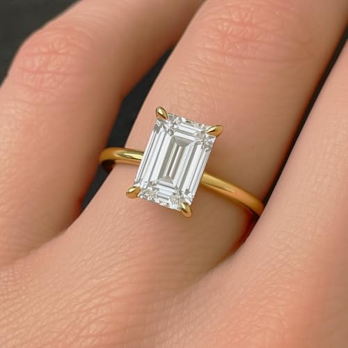Zameni & Co 2CT Emerald Cut Cubic Zirconia Engagement Wedding Ring. Sterling Silver S925. Travel Ring | Bridal Ring | Promise Ring2
