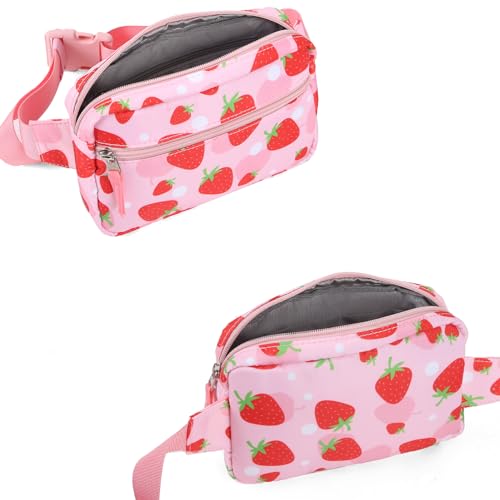 Image of Fanny Pack Birthday Gifts for 7 8 9 10 11 12 13 Year Old Teens Girls Kids, Preppy Cute Trendy Stuff Colorblock Crossbody Bag Adjustable Belt Bags, Dorm Travel Essentials for Girl Fashion
