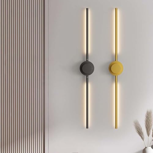 Iluminación de pared recargable dorada de 100 cm con sensor táctil de giro 7