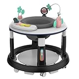 Baby Walker with Wheels | 5 Adjustable Heights & 360° Swivel Seat | Music & Detachable Toys | Bounce Footpad | Activity Center for Boys & Girls 6-18 Months