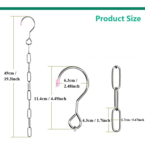 1 Pack Clothes Hangers Chain, 10 Slots Closet Organizer Clothes Hangers Storage, Magic Hanger Chains With Stainless Steel & Collapsible, Space Saving Hanging Chains #TOP2