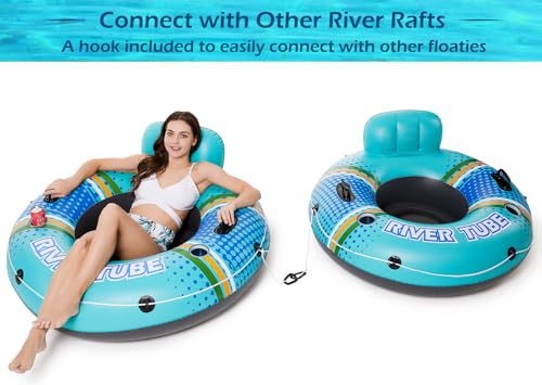 image for Jasonwell Inflatable River Tube Float - Heavy Duty River Float Pool Fl