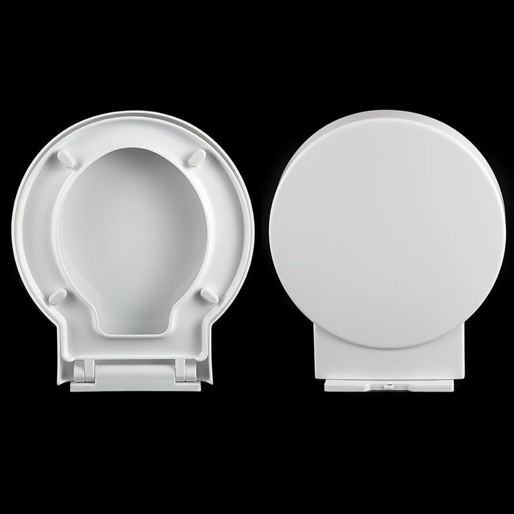 Moderna tavoletta ovale per WC, design a forma di O, in polipropilene bianco (PP), durevole ed elegante, facile da installare per il bagno