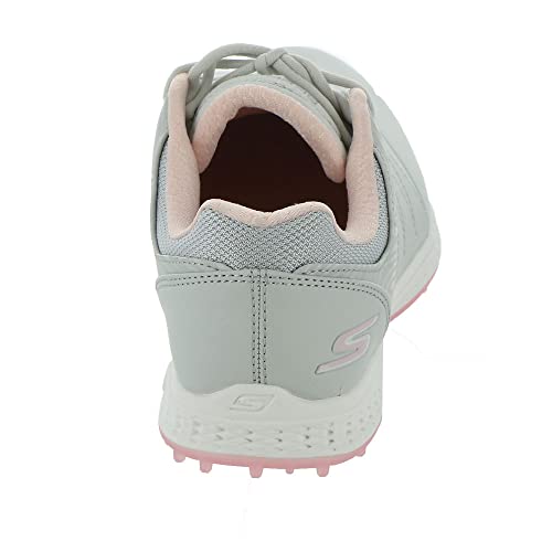 Skechers Go Pivot Spikeless Golfschuh-Sneaker für Damen, Hellgrau/Rosa, 40 EU