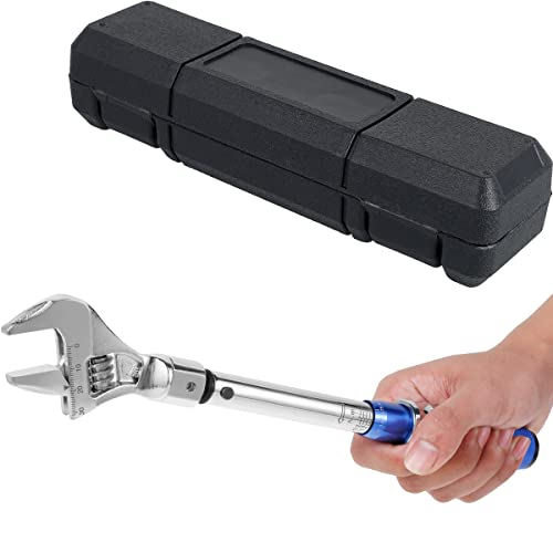 Hotbest Adjustable Torque Wrench, 5-25 Nm Adjustable Jaw 30Mm Steel Open End Torque Wrench, Interchangeable Head Spanner Manual Tool For Plumbing Auto Repair Home Maintenance #TOP7
