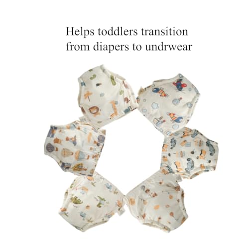 Image of Baby Training Underpants,Soft Cotton Absorbent Potty Training Underwear For Baby Boys And Girls 6 Pack