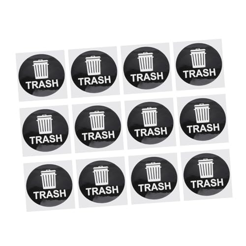 FUNOMOCYA Recycling Trash Bin Marking Sticker Adhesive PVC Sign for Trash Cans Easy Peel Stick Random Style