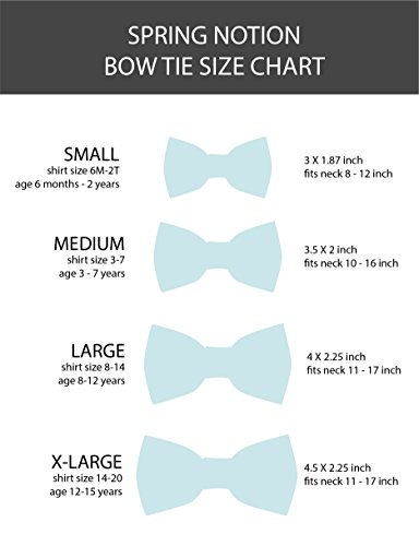 Spring Notion Boy's Dotted Woven Bow Tie Blush Pink Large #TOP4