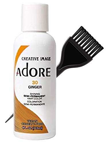 ADORE Creative Image Shining SEMI-PERMANENT Hair Color (STYLIST KIT) No Ammonia, No Peroxide, No Alcohol Haircolor Semi Permanent Dye (30 Ginger)