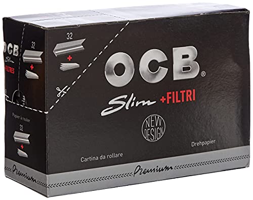 OCB Premium Long Slim Paper schwarz + Tips Zigarettenpapier Papier 15 x 15 x 5 cm