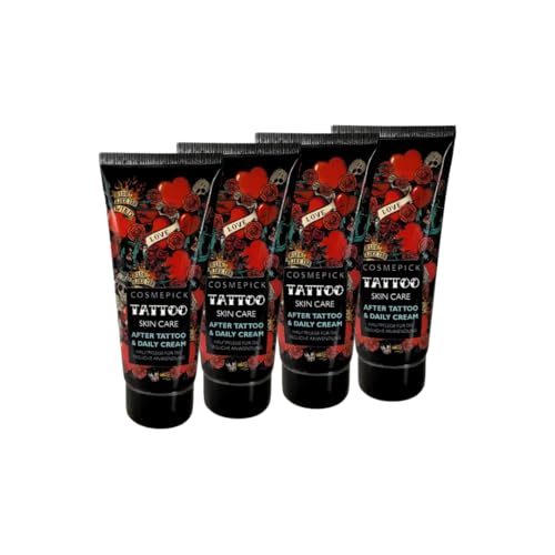 CosmePick Tattoo Pflegecreme – After Tattoo & Daily Cream – Tattoo Creme für tägliche Anwendung, feuchtigkeitsspendend & regenerierend – 80ml (2)