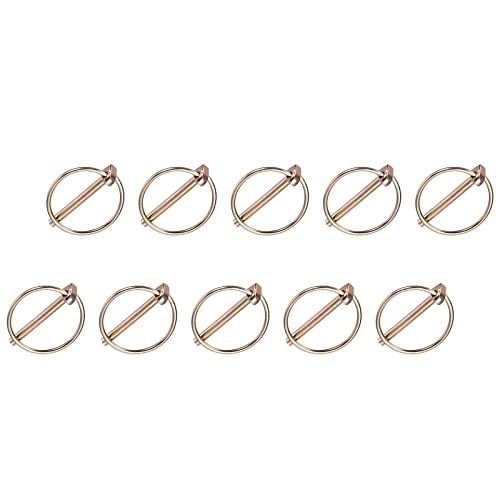 METALLIXITY リンチピン リング付き (4.5 mmx38 mm) 10個 炭素鋼 リンチピン ロッククリップ ファスナーピン 住宅建設 トラクター トレーラー トラック 芝刈り機 トロリー用
