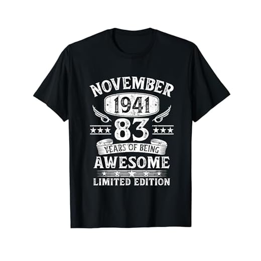 Regalo 83 Años Cumpleaños Hombre Original Noviembre 1941 Camiseta