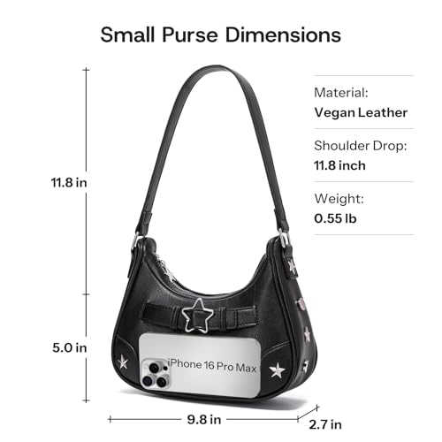 Sac à bandoulière YIKOEE Y2k petit format pour femme style rétro