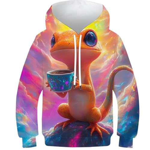 Sweat-shirt 3D Charmeleon pour enfants, idéal pour le collège