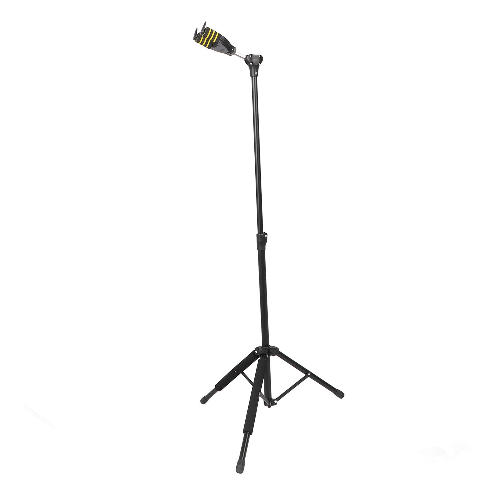 Eujgoov Regulowany Przenośny Stojak na Gitarę System Automatycznej Blokady Składany Statyw z regulacją Wysokości do Gitar, Basów, Ukulele, Stojaka Podłogowego, Metalu Odpornego na
