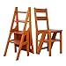 WYF-ZB Pliage Escabeau Chaise - Échelle Pliable en Bois Tabouret étagère - Bibliothèque Cuisine Grimpez Étapes échelle Bibliothèque Usine Stand escabeau Stairway président