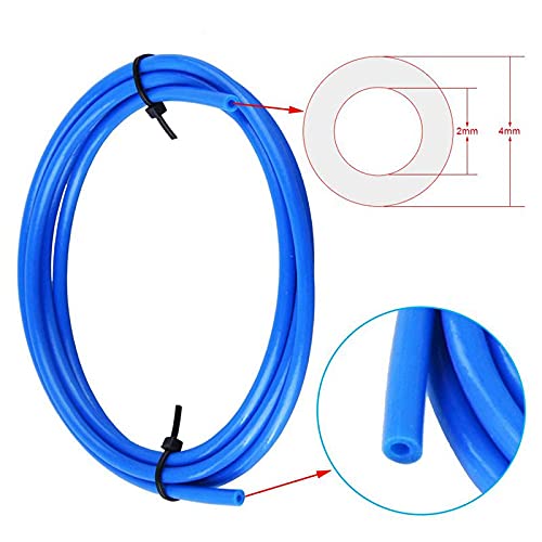 pièces d'imprimante- Aokin 5PCS Bleu Tube PTFE Tubes (1m) avec 10 pcs C4-M6 et 10pcs PC4-M10 Connecteur de Montage pour l'imprimante 3D Filament de 1,75mm