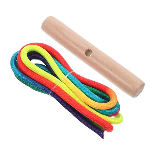 IMIKEYA 調節可能木製ハンドル付雪橇牽引用ロープ 耐久性スノーモービル用 多目的スノースポーツ用 牽引ベルト