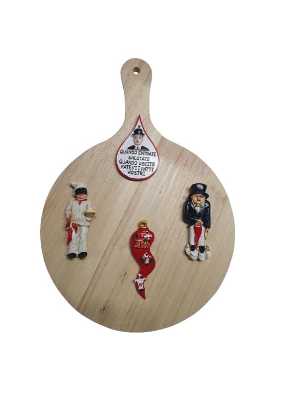 Planche à découper 24 x 35 cm en bois simple avec poussin GOBBO porte-chance pour aliment