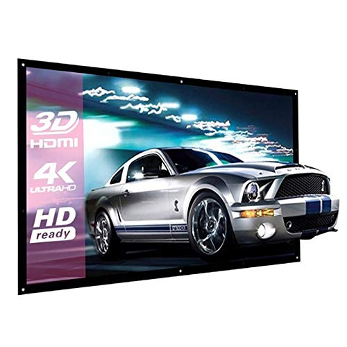 Pantalla de proyector plegable suave 16:9 de 84, 100 y 120 pulgadas para cine en casa y exteriores miniatura 5