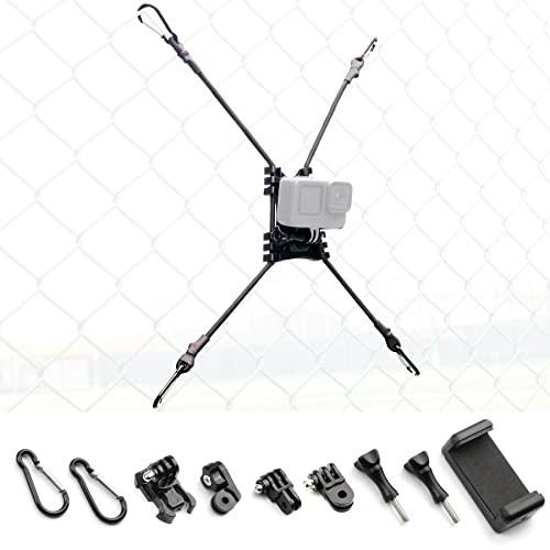 10 in 1 Action Kamera Chain Link Fence Mount for GoPro Action Camera Digital Camera Smartphone - Ideale Backstop Camera Mount for Recording Baseball, Softball and Tennis Games Cover