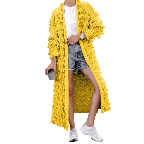 Cardigan à poils longs contre le froid gilet tricot confortable vêtement d'extérieur femme