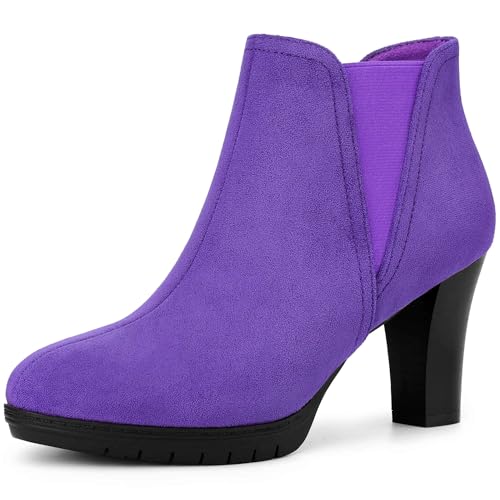Perphy Chelsea Ankle Boots Lug Sole Elastic Platform Booties for Women